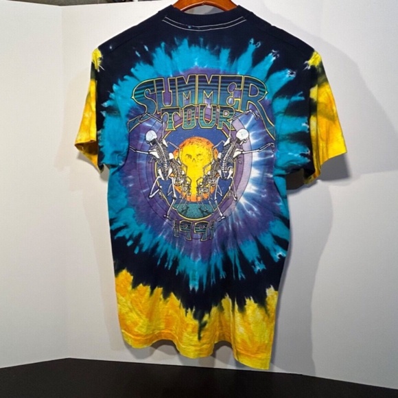 Vintage Grateful Dead Summer Tour 1991 Tie Dye T-Shirt David Opie Size L - Picture 13 of 13